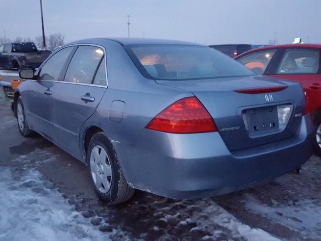 1HGCM56487A191567 - 2007 HONDA ACCORD LX BLUE photo 3