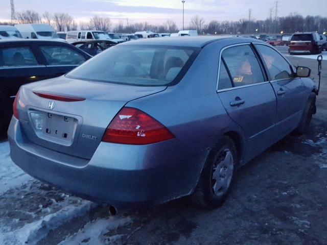 1HGCM56487A191567 - 2007 HONDA ACCORD LX BLUE photo 4