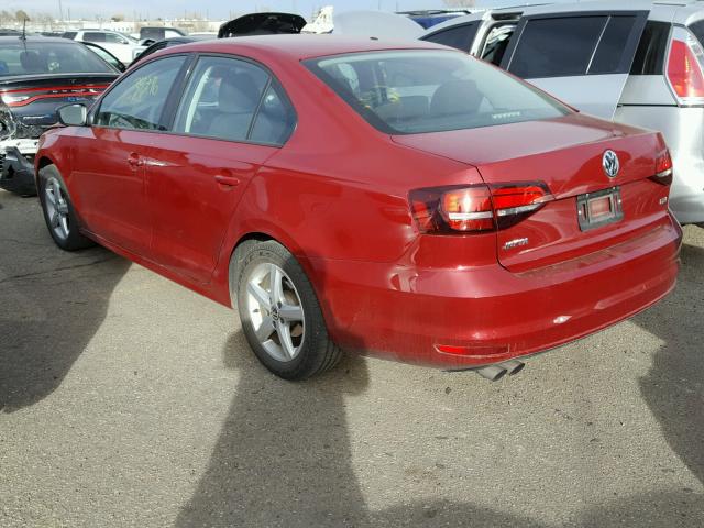 3VW267AJ9GM377633 - 2016 VOLKSWAGEN JETTA S RED photo 3