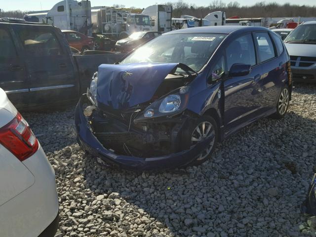 JHMGE8H68DC068380 - 2013 HONDA FIT SPORT BLUE photo 2