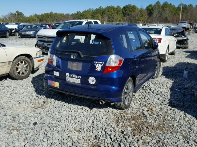 JHMGE8H68DC068380 - 2013 HONDA FIT SPORT BLUE photo 4