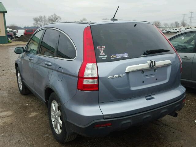 JHLRE48767C052374 - 2007 HONDA CR-V EXL BLUE photo 3