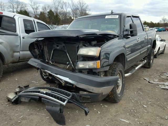 1GCHK23D86F150516 - 2006 CHEVROLET SILVERADO BLACK photo 2