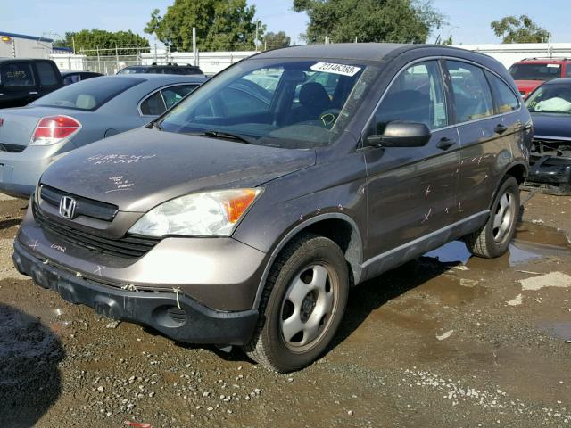 5J6RE38369L024009 - 2009 HONDA CR-V LX BROWN photo 2