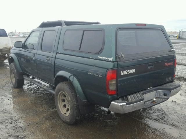 1N6ED27Y1YC369605 - 2000 NISSAN FRONTIER C GREEN photo 3