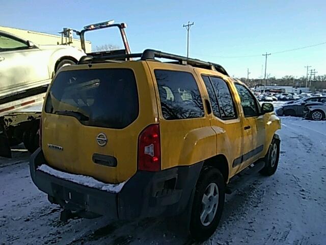 5N1AN08W05C618189 - 2005 NISSAN XTERRA OFF YELLOW photo 4