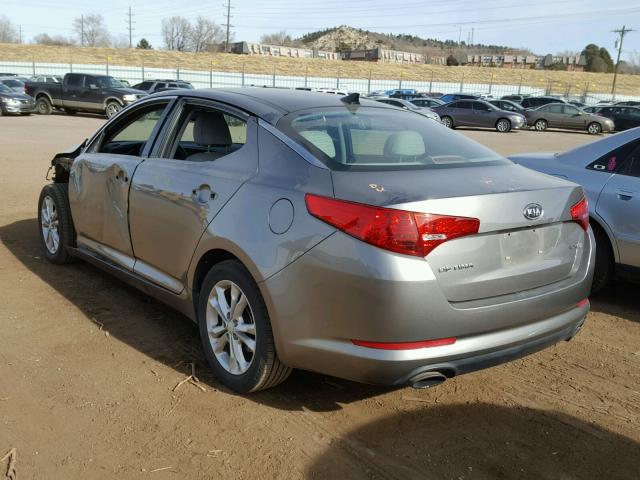 5XXGN4A77CG088924 - 2012 KIA OPTIMA EX GRAY photo 3