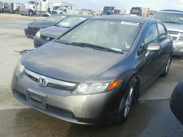 2HGFA16888H304440 - 2008 HONDA CIVIC EX GRAY photo 2