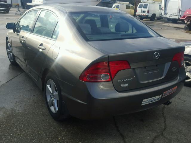 2HGFA16888H304440 - 2008 HONDA CIVIC EX GRAY photo 3