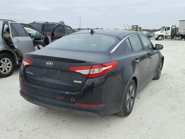 KNAGM4AD9C5026631 - 2012 KIA OPTIMA HYB BLACK photo 4