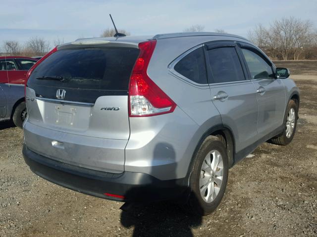 JHLRM4H73CC009866 - 2012 HONDA CR-V EXL SILVER photo 4