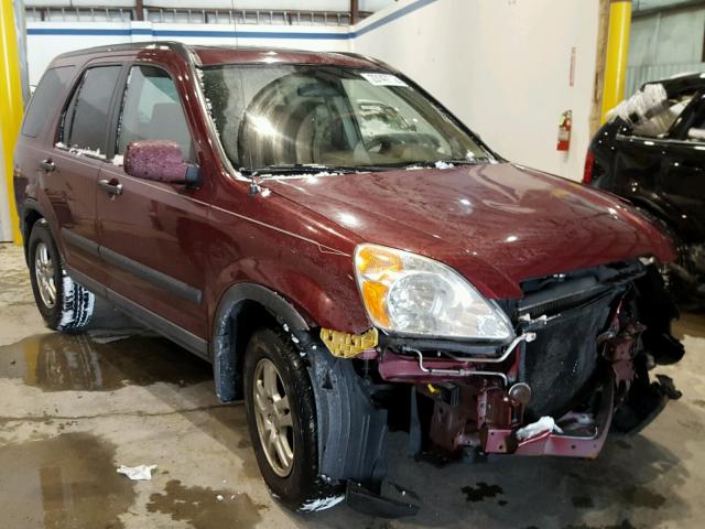 JHLRD78842C076954 - 2002 HONDA CR-V EX BURGUNDY photo 1