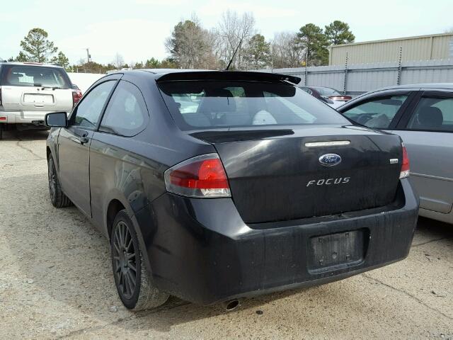 1FAHP3DN8AW192052 - 2010 FORD FOCUS SES BLACK photo 3