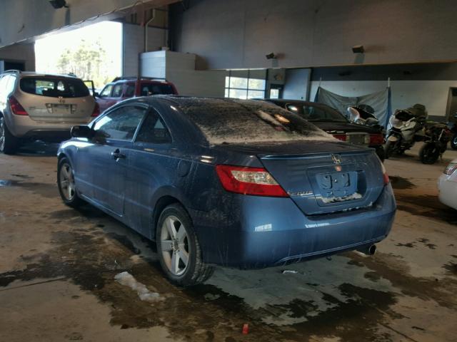 2HGFG12808H507147 - 2008 HONDA CIVIC EX BLUE photo 3