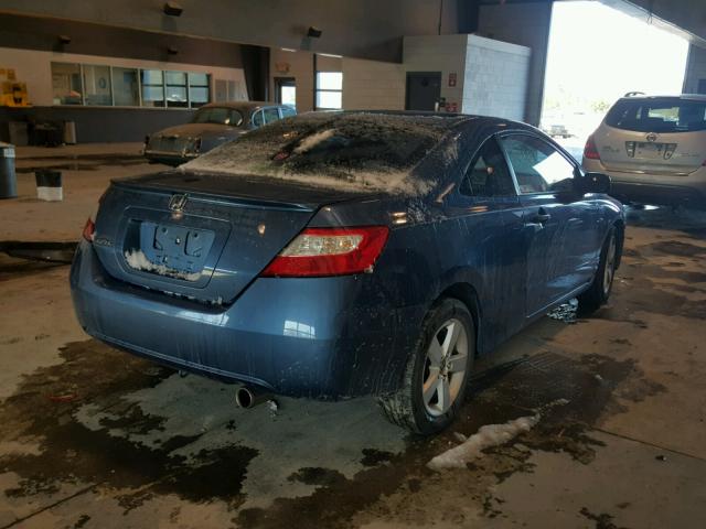 2HGFG12808H507147 - 2008 HONDA CIVIC EX BLUE photo 4