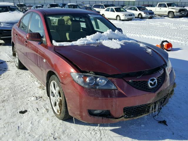 JM1BK32G281182689 - 2008 MAZDA 3 I MAROON photo 1