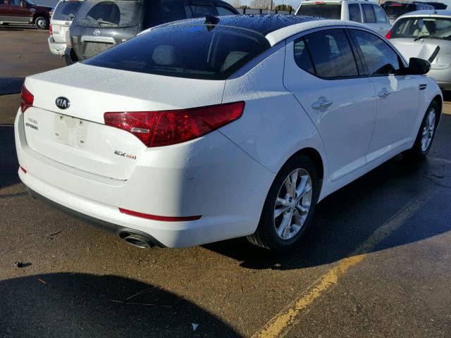 5XXGN4A79DG256354 - 2013 KIA OPTIMA EX WHITE photo 4