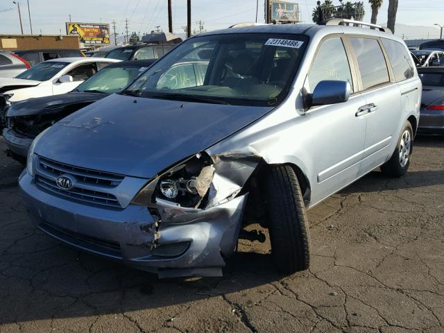 KNDMB233696321709 - 2009 KIA SEDONA EX BLUE photo 2