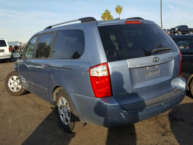 KNDMB233696321709 - 2009 KIA SEDONA EX BLUE photo 3