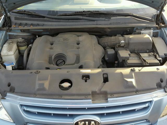 KNDMB233696321709 - 2009 KIA SEDONA EX BLUE photo 7