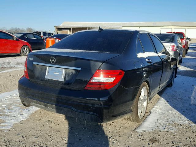 WDDGF4HB8CR200849 - 2012 MERCEDES-BENZ C 250 BLACK photo 4