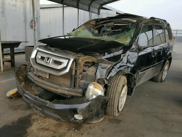 5FNYF385X9B001173 - 2009 HONDA PILOT EXL BLACK photo 2