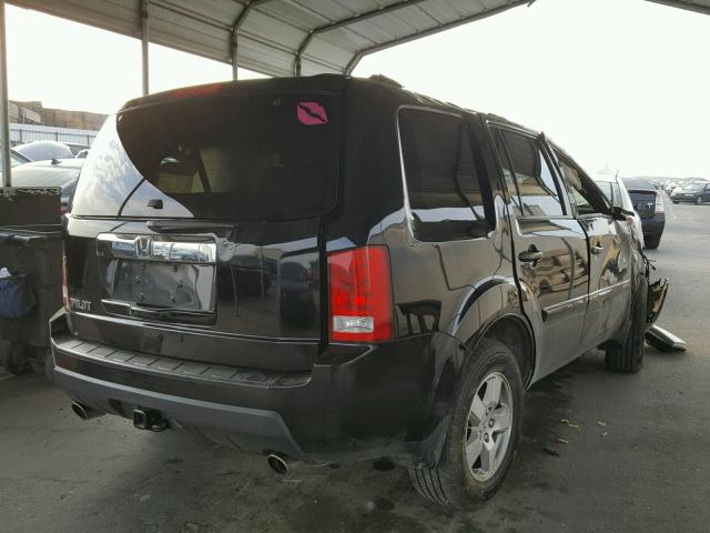 5FNYF385X9B001173 - 2009 HONDA PILOT EXL BLACK photo 4