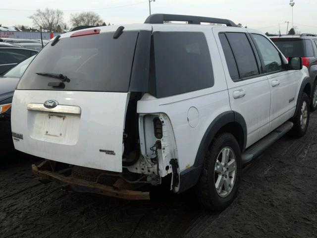 1FMEU73E27UA52643 - 2007 FORD EXPLORER X WHITE photo 4