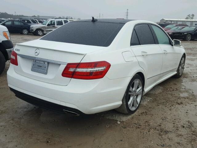 WDDHF5KB8DA767050 - 2013 MERCEDES-BENZ E 350 WHITE photo 4