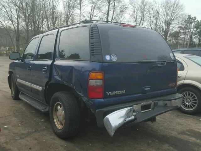 1GKEK13Z32J323914 - 2002 GMC YUKON BLUE photo 3