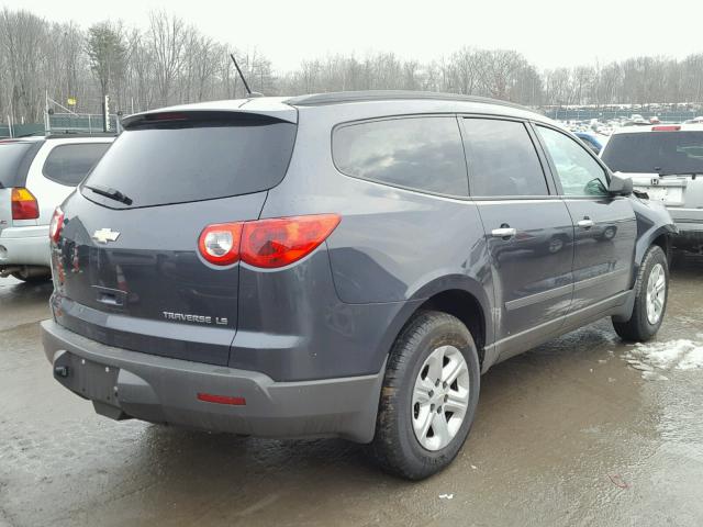 1GNKVFED8CJ396340 - 2012 CHEVROLET TRAVERSE L BLUE photo 4