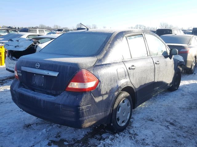 3N1BC11E29L355559 - 2009 NISSAN VERSA S BLUE photo 4