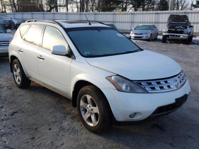 JN8AZ08W24W341247 - 2004 NISSAN MURANO SL WHITE photo 1