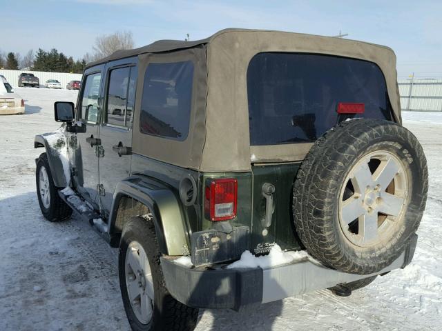 1J4GA59188L625237 - 2008 JEEP WRANGLER U GREEN photo 3