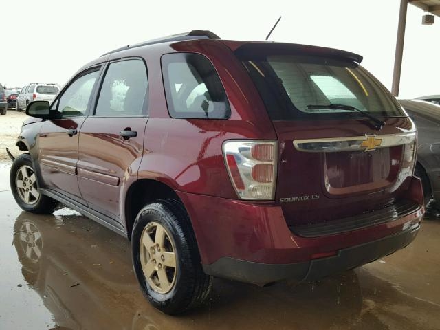 2CNDL23F386295288 - 2008 CHEVROLET EQUINOX LS BURGUNDY photo 3