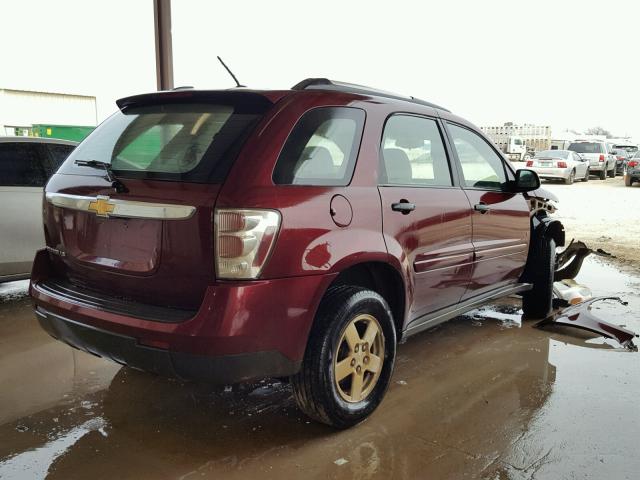 2CNDL23F386295288 - 2008 CHEVROLET EQUINOX LS BURGUNDY photo 4