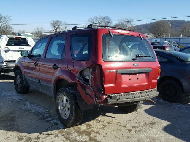 1FMYU02Z95KC22787 - 2005 FORD ESCAPE XLS RED photo 3