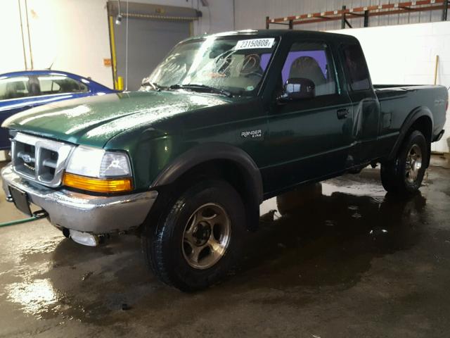 1FTZR15V3YTA25833 - 2000 FORD RANGER SUP GREEN photo 2