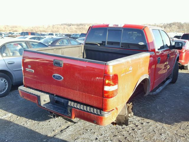 1FTPW145X5FB54566 - 2005 FORD F150 SUPER RED photo 4