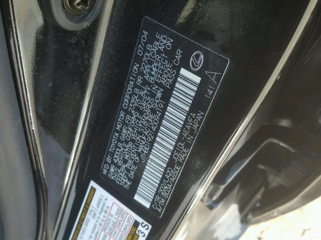 JTHBD192140094191 - 2004 LEXUS IS 300 BLACK photo 10