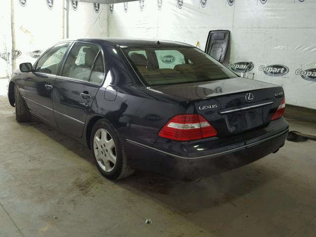 JTHBN36F740158220 - 2004 LEXUS LS 430 BLUE photo 3