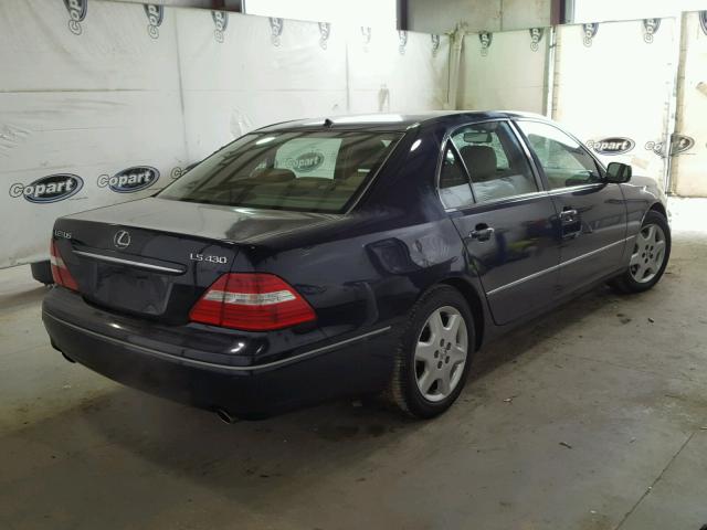 JTHBN36F740158220 - 2004 LEXUS LS 430 BLUE photo 4