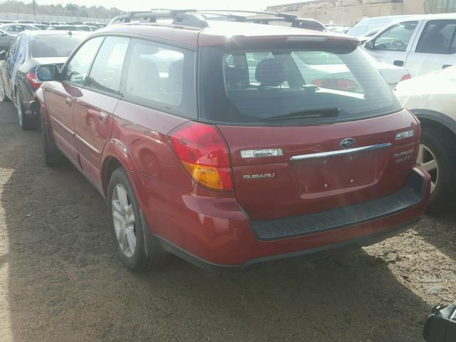 4S4BP67C564303182 - 2006 SUBARU LEGACY OUT RED photo 3