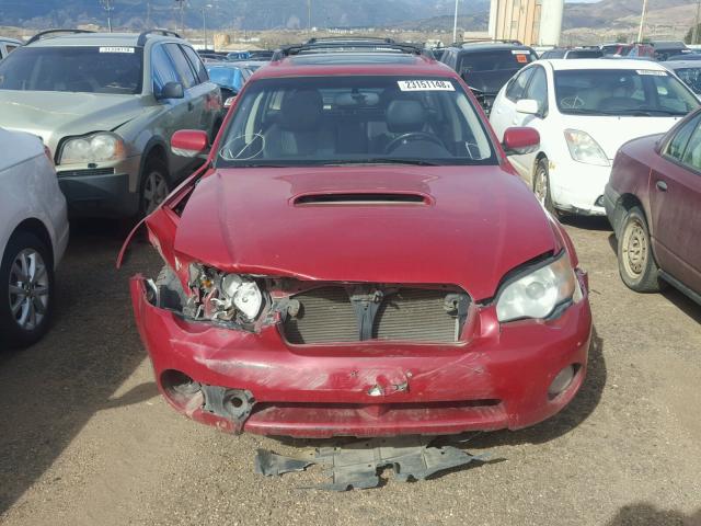 4S4BP67C564303182 - 2006 SUBARU LEGACY OUT RED photo 9
