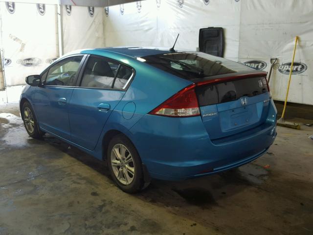 JHMZE2H77AS039050 - 2010 HONDA INSIGHT EX BLUE photo 3