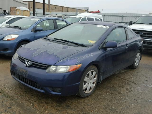 2HGFG11618H537807 - 2008 HONDA CIVIC LX BLUE photo 2