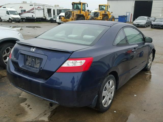 2HGFG11618H537807 - 2008 HONDA CIVIC LX BLUE photo 4