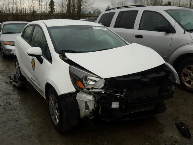 KNADM4A38F6509570 - 2015 KIA RIO LX WHITE photo 1