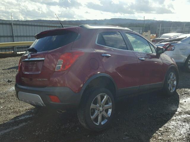 KL4CJCSB2DB194321 - 2013 BUICK ENCORE RED photo 4
