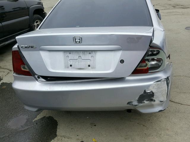 1HGEM22902L037652 - 2002 HONDA CIVIC EX ვერცხლისფერი ფოტო 10